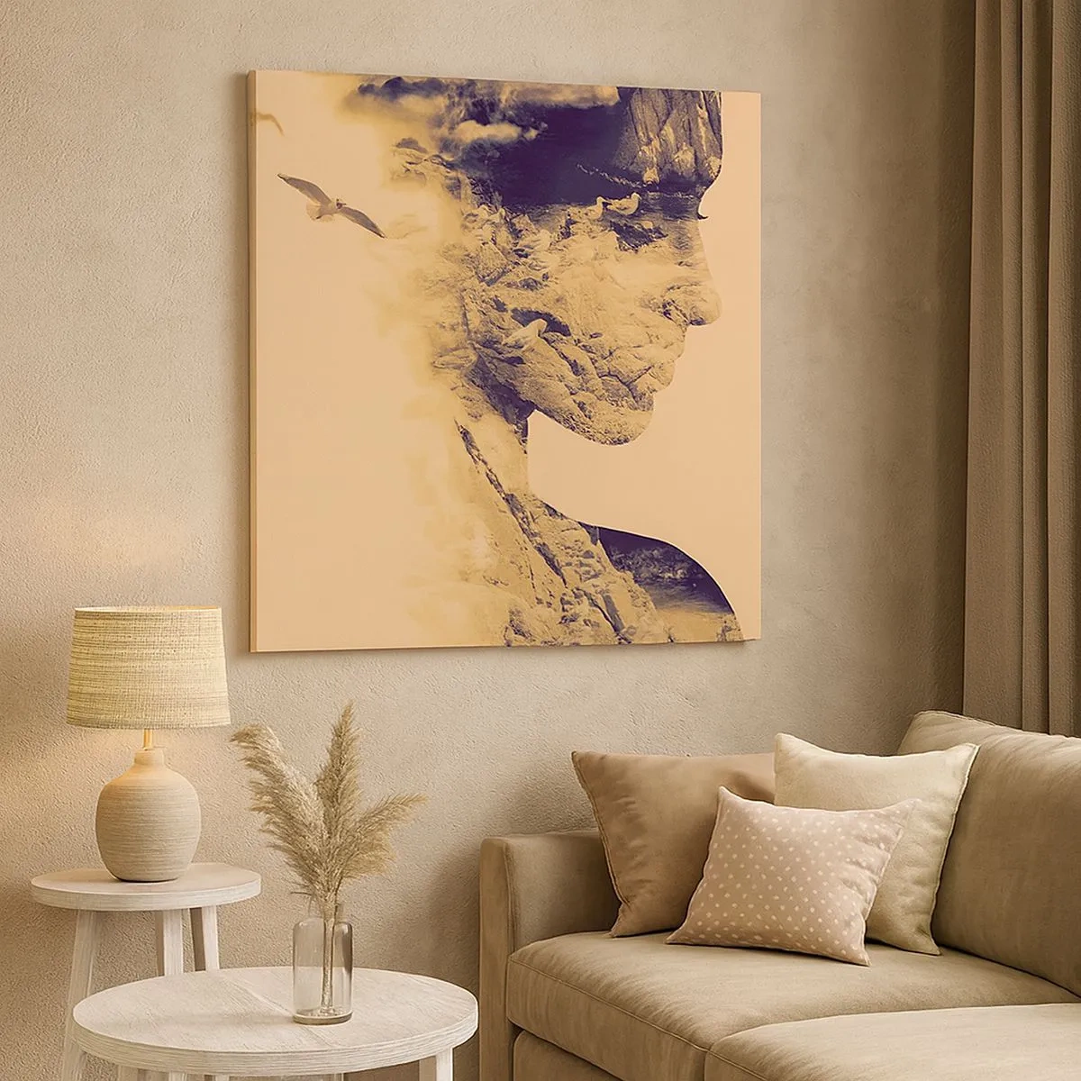 Canvastavla - Bild på duk - Skön av naturen - 30x30 cm