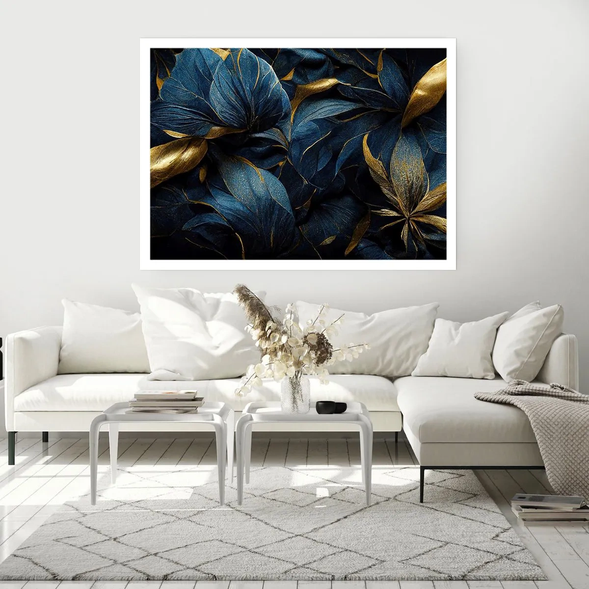 Affisch - Fodrad med guld - 100x70 cm