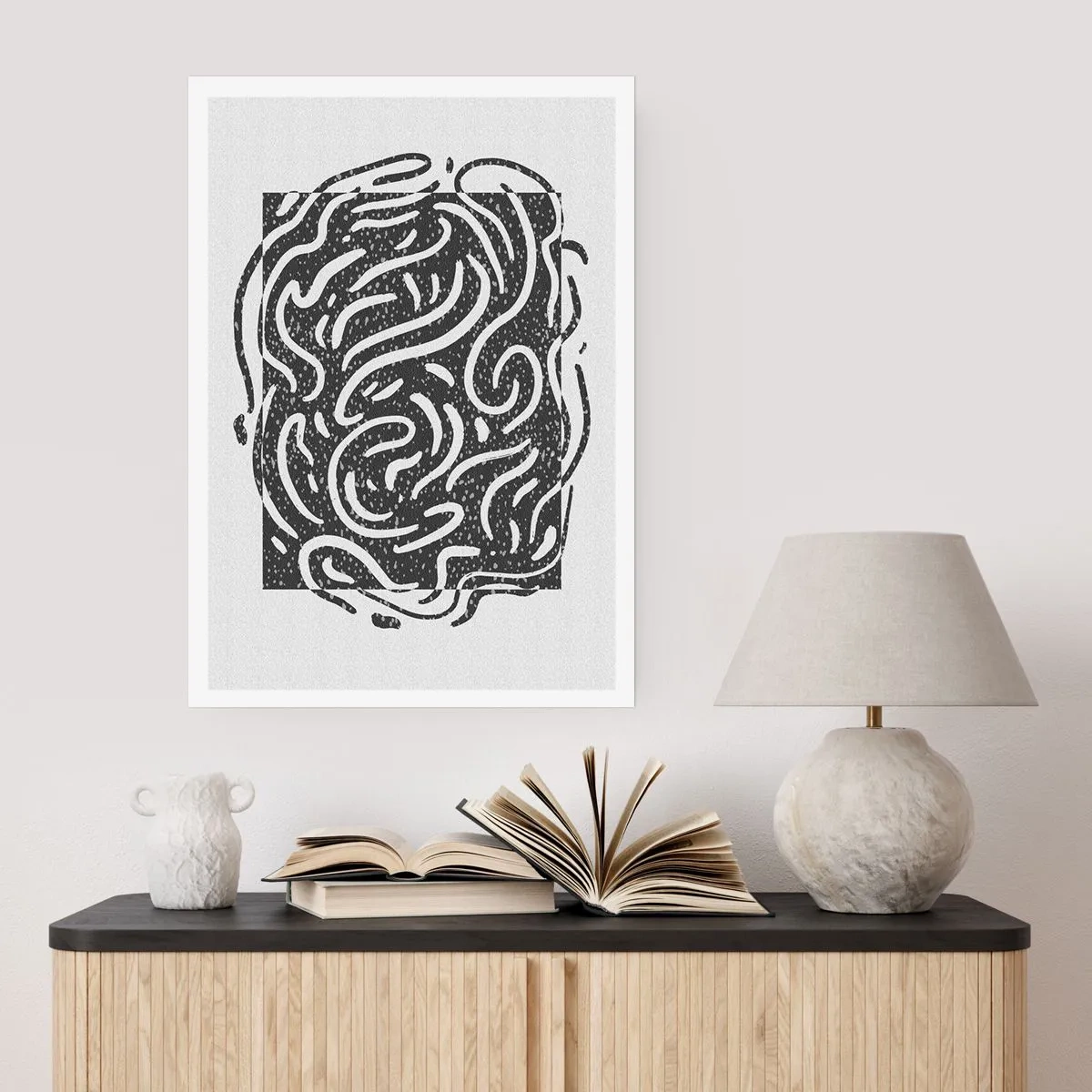 Affisch - Abstraktion: en dans av glädje - 40x50 cm