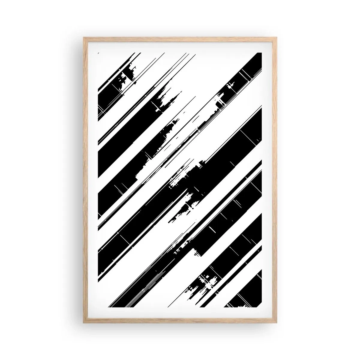 Affisch i ram av ljusek - Intensiv och dynamisk komposition - 61x91 cm