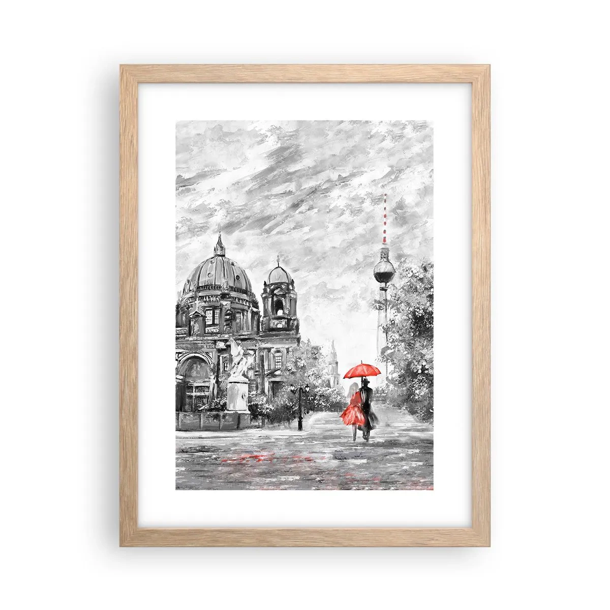 Affisch i ram av ljusek - Ett möte i Berlin - 30x40 cm