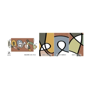 Fototapet Prov Standard Eco - En abstraktion värd att le åt - Modern, Abstraktion, Bit - 100x30 cm