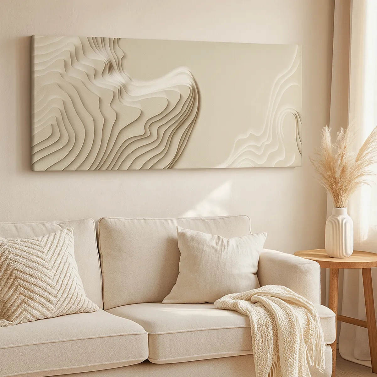 Canvastavla - Bild på duk - Konstens topografi - 30x30 cm