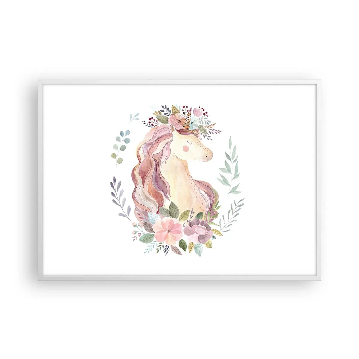 Affisch i vit ram - En inbjudan till sagornas värld - 100x70 cm