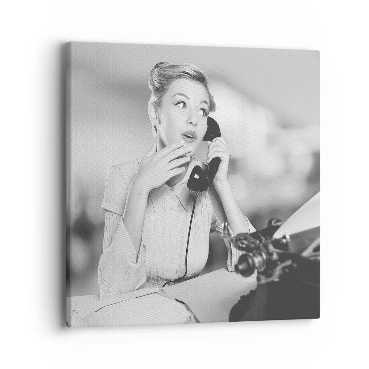 Canvastavla - Bild på duk - Hallå, tillbaka till 50-talet. - 40x40 cm