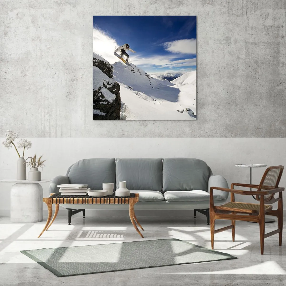 Glastavla - Bild på glas - Frihet utan gränserna - 50x50 cm