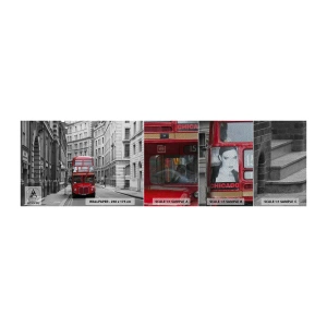 Provbit av fototapet Premium Sand - Vardagen behöver inte vara grå - Stad, London, Arkitektur - 100x30 cm