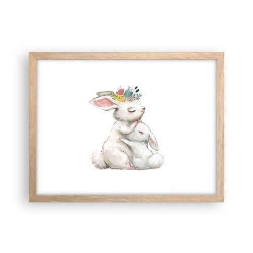 Affisch i ram av ljusek - Alltid bäst hos mamma - 40x30 cm