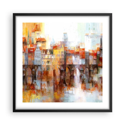 Affisch i svart ram - Vackert under bron - 50x50 cm