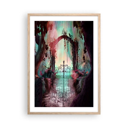 Affisch i ram av ljusek - Hemlighetsfull trädgård - 50x70 cm