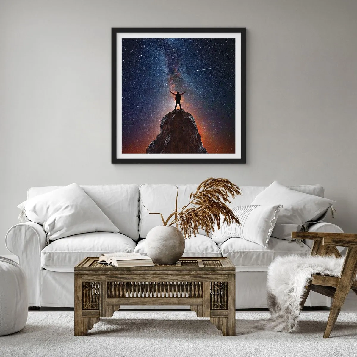 Affisch i svart ram - Kraften är med mig! - 50x50 cm