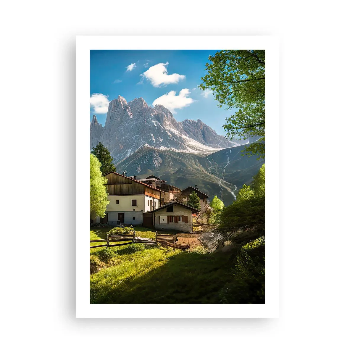 Affisch - Alpin idyll - 50x70 cm