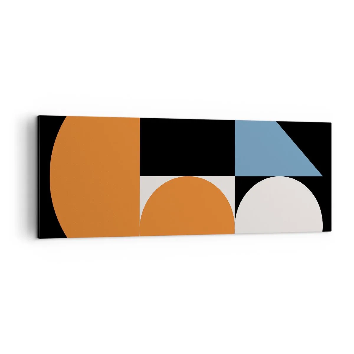 Canvastavla - Bild på duk - Geometriska figurer - 140x50 cm
