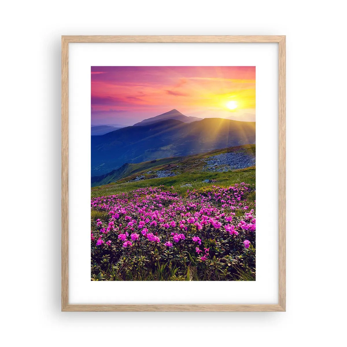 Affisch i ram av ljusek - … Bergtallen doftar och örterna luktar runt omkring - 40x50 cm