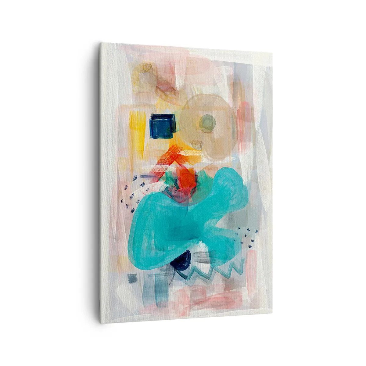 Canvastavla - Bild på duk - Ett färgglatt spel - 70x100 cm