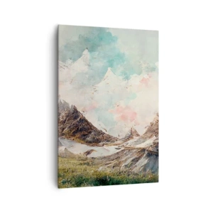 Canvastavla - Bild på duk - Steniga blad - 70x100 cm
