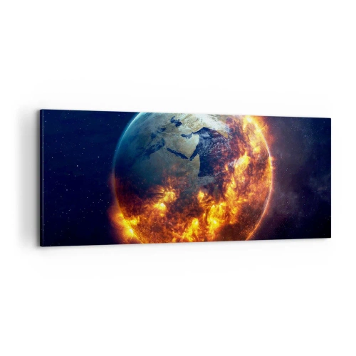 Canvastavla - Bild på duk - Apokalypsens låga - 100x40 cm
