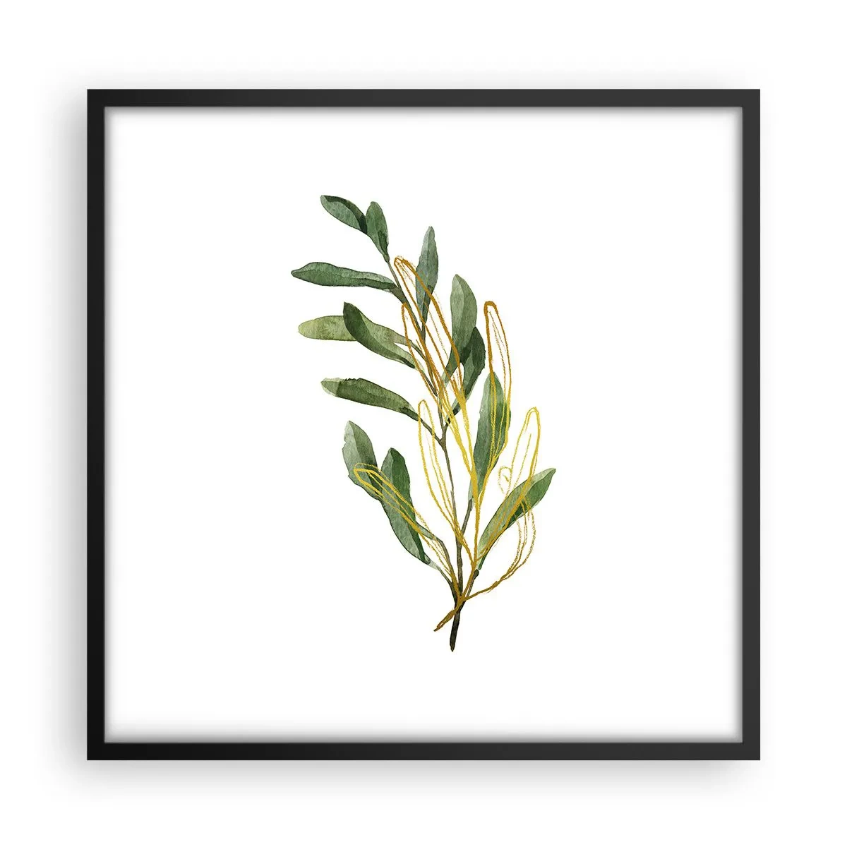 Affisch i svart ram - Allt som är gott - 50x50 cm