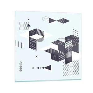 Glastavla - Bild på glas - I matematikerns själ - 70x70 cm