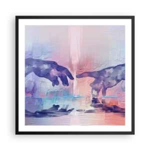 Affisch i svart ram - Den gudomliga gnistan av liv - 60x60 cm