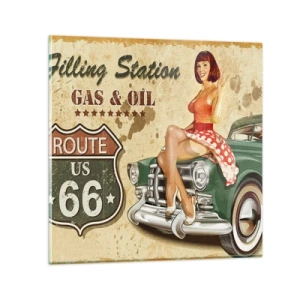 Glastavla - Bild på glas - Underbara 40-talet - 70x70 cm