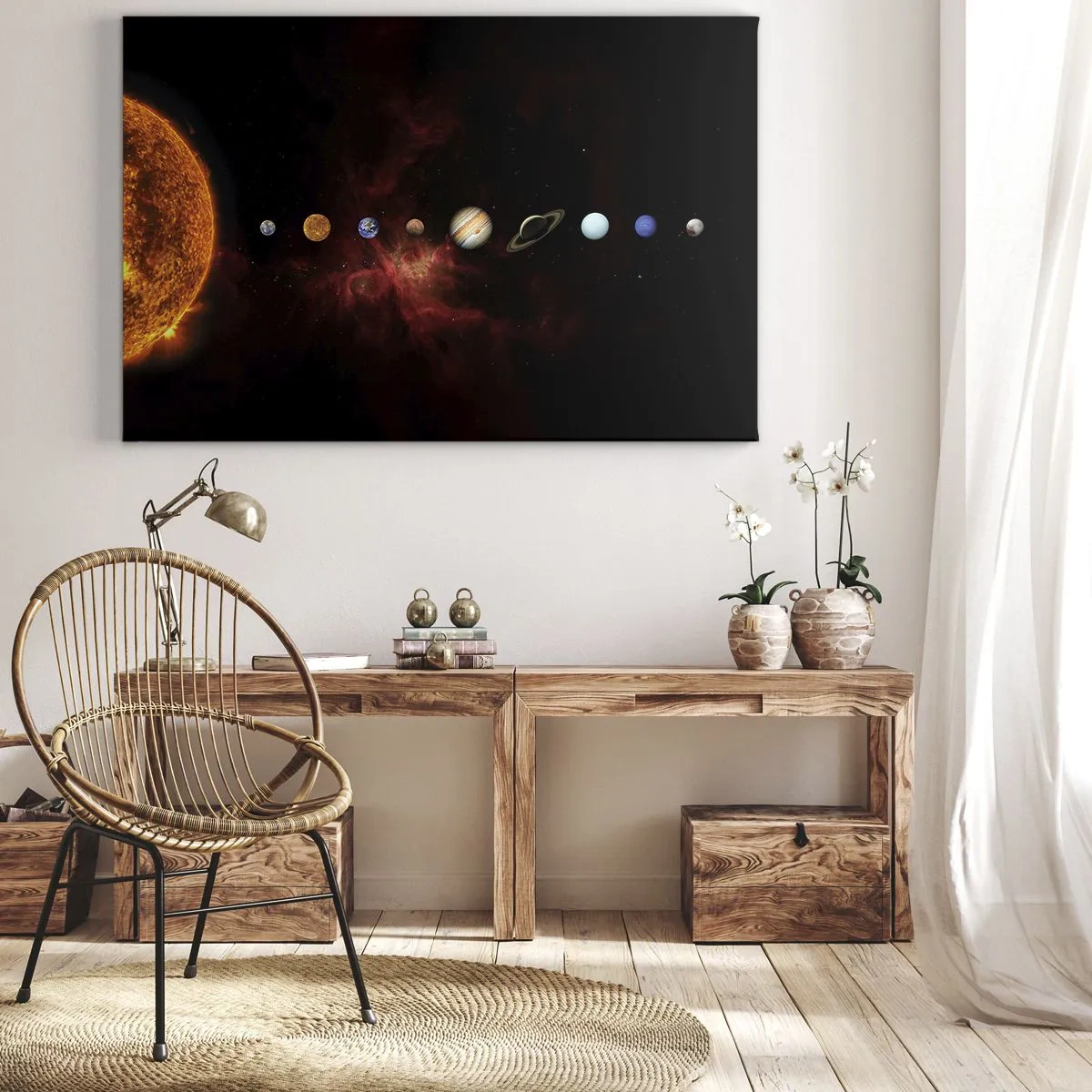Canvastavla - Bild på duk - Vårt grannskap - 70x50 cm