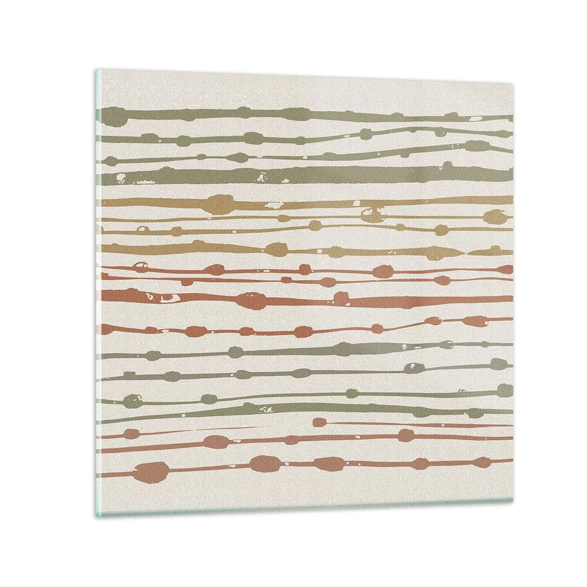 Glastavla - Bild på glas - Musikalisk färgnotation - 40x40 cm