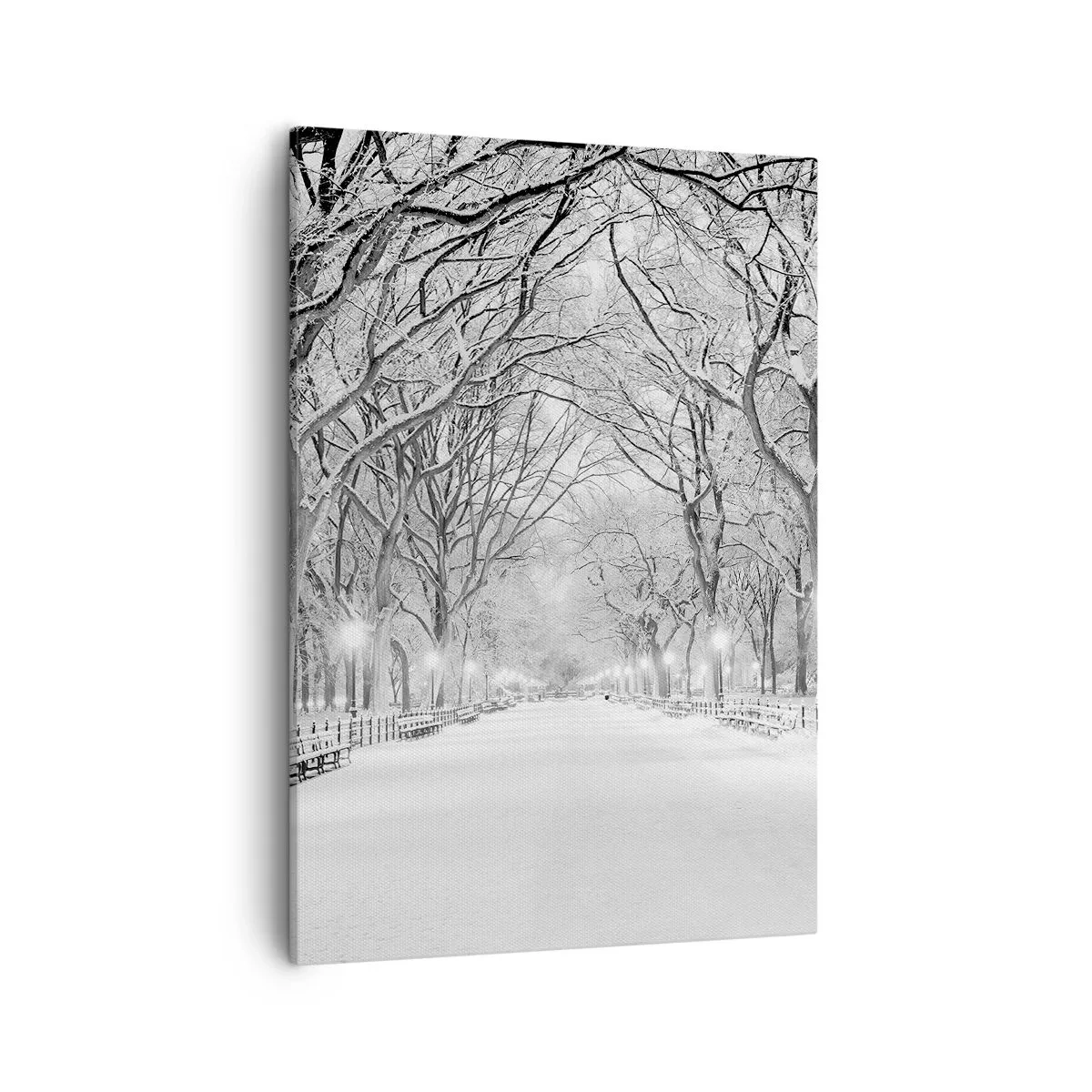 Canvastavla - Bild på duk - De fyra årstiderna - vinter - 50x70 cm