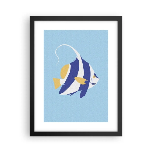 Affisch i svart ram - Miss av tropiska vatten - 30x40 cm