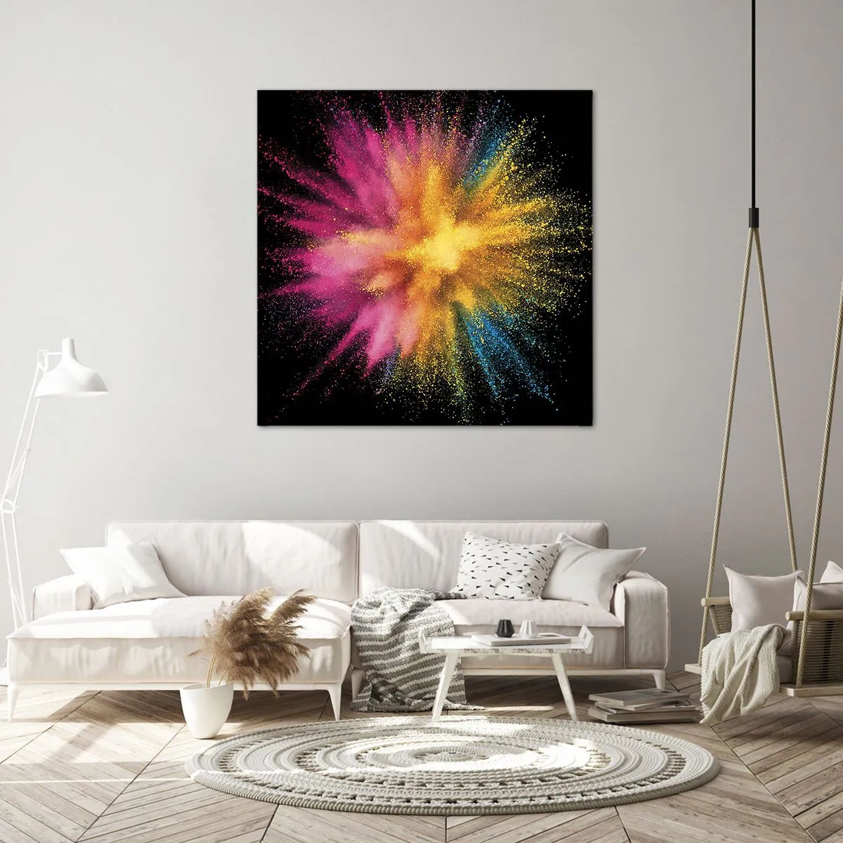Canvastavla - Bild på duk - Färgerna föds  - 30x30 cm