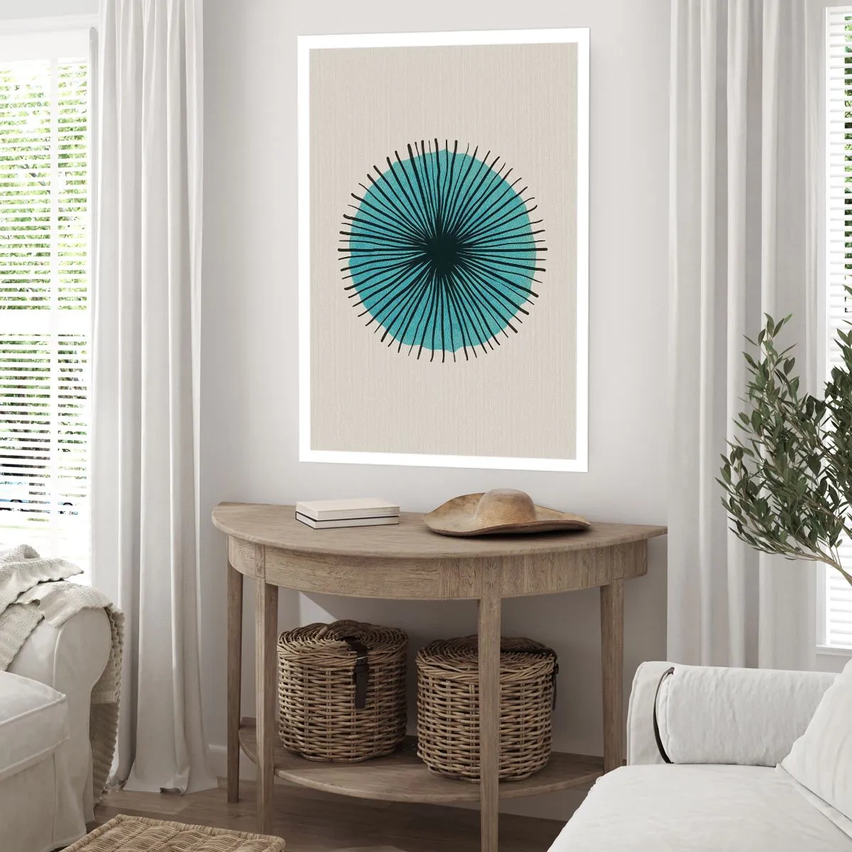 Affisch - Radier mot blått - 50x70 cm