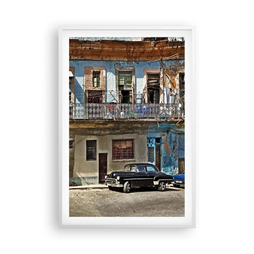 Affisch i vit ram - Havana stämning - 61x91 cm