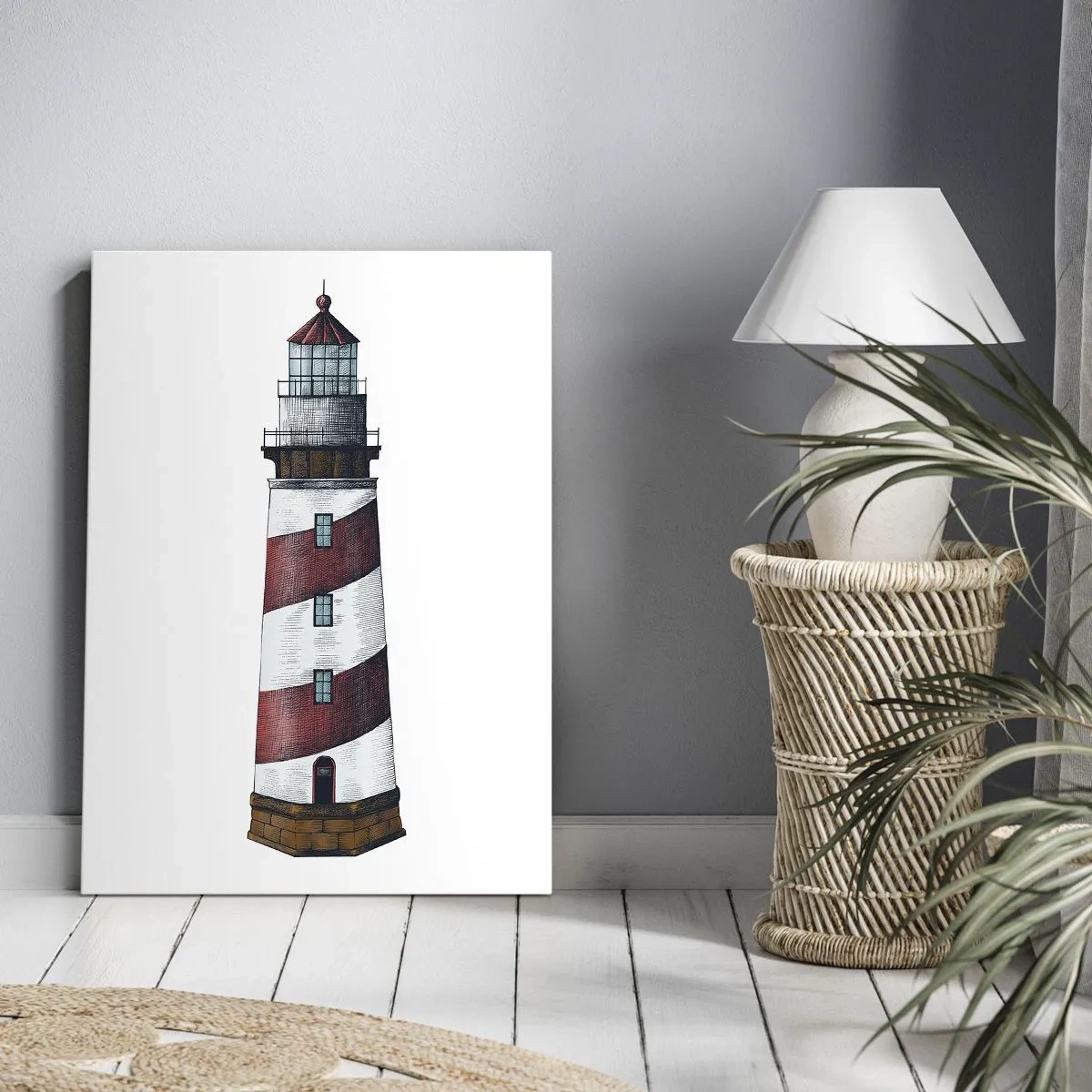 Canvastavla - Bild på duk - Alltid på sin vakt - 45x80 cm
