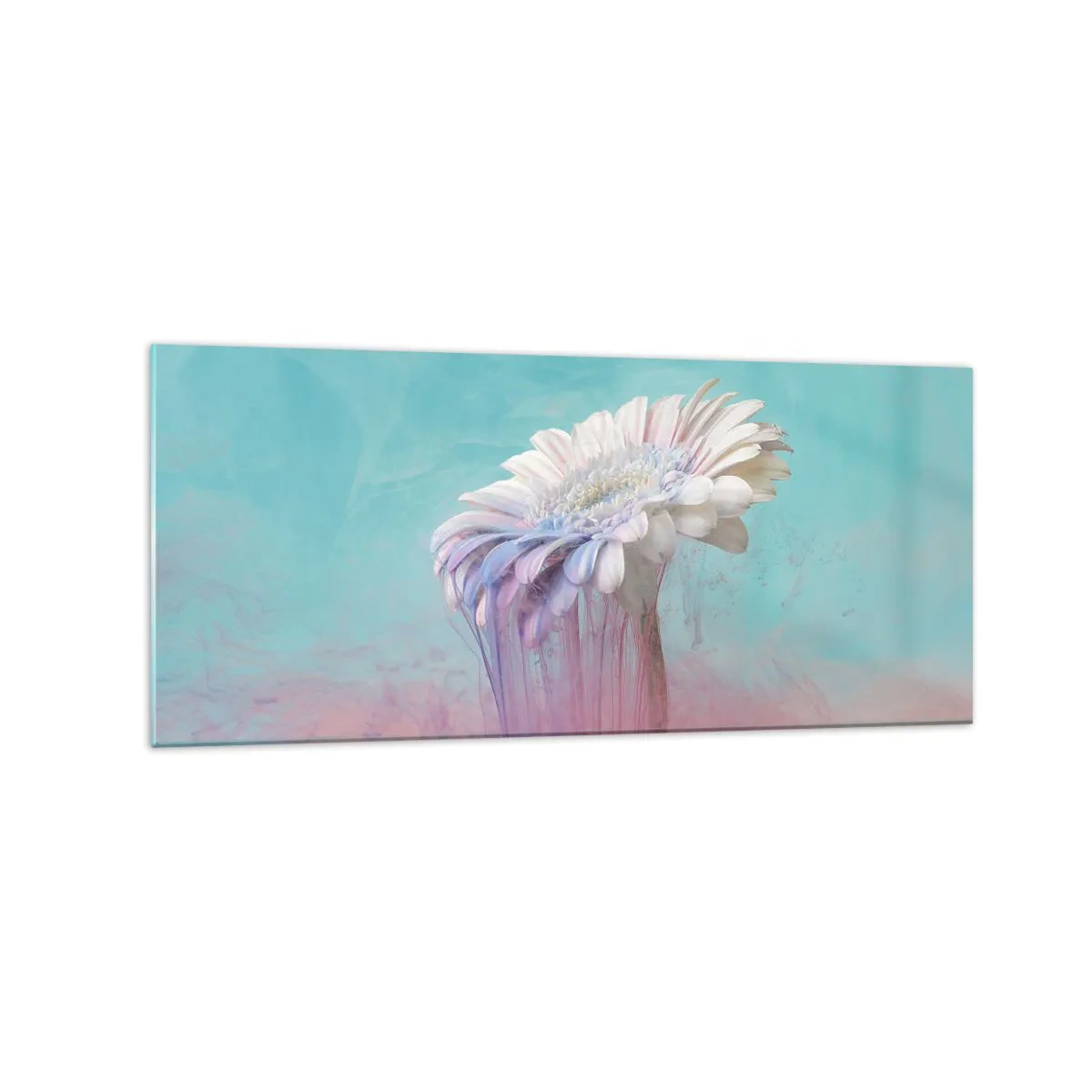Glastavla - Bild på glas - Blommornas undervärld - 120x50 cm