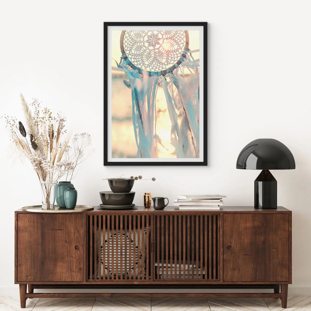 Affisch i svart ram - Spetstotem - 70x100 cm
