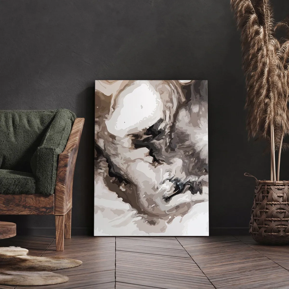 Canvastavla - Bild på duk - En galax födelse - 55x100 cm