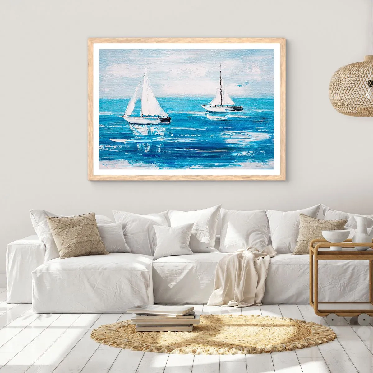 Affisch i ram av ljusek - Med en vän vid din sida - 91x61 cm