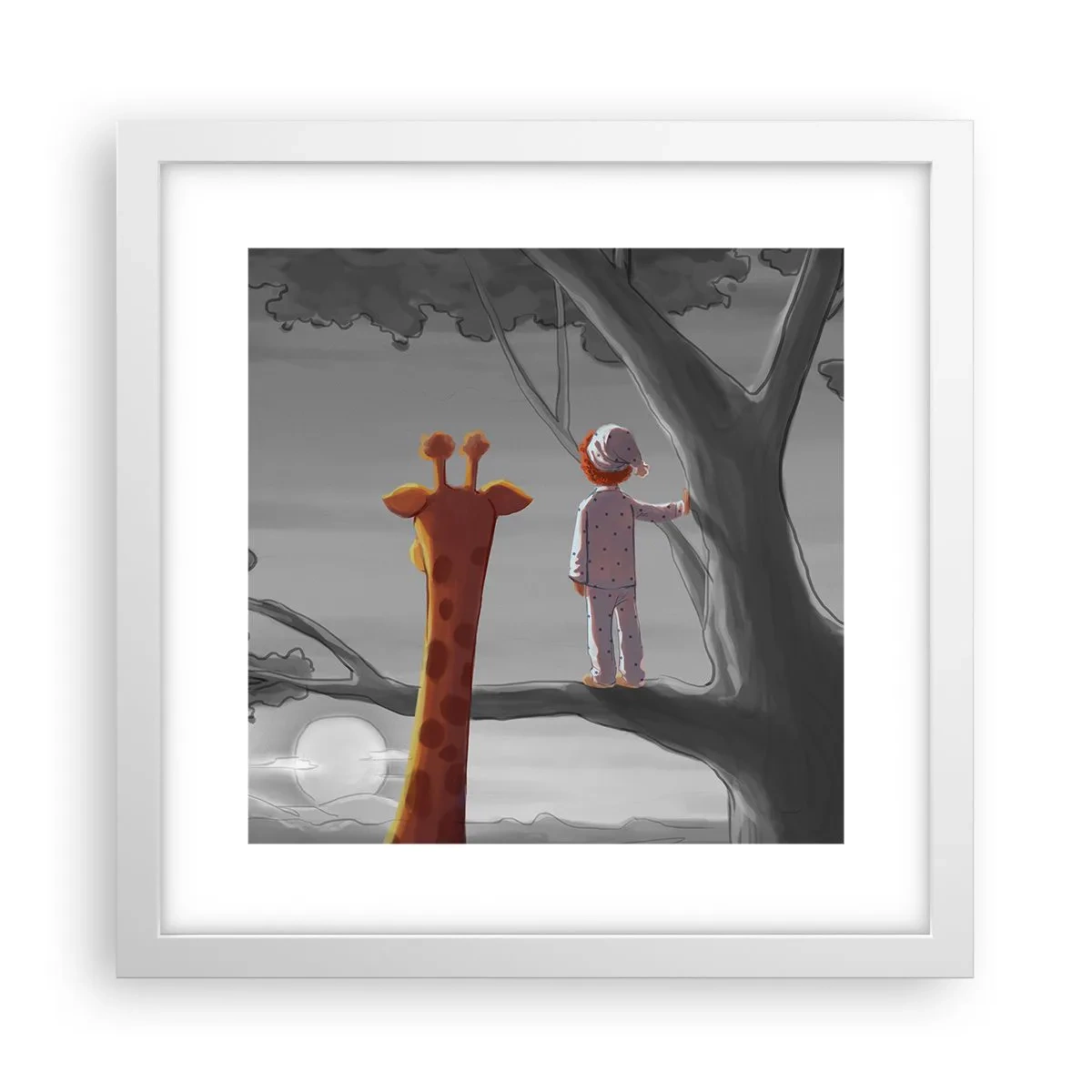 Affisch i vit ram - Det händer på riktigt - 30x30 cm