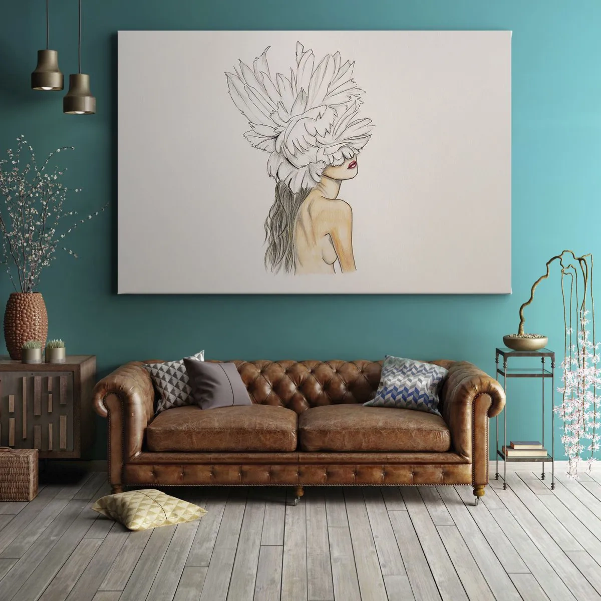 Canvastavla - Bild på duk - Krönt skönhet - 120x80 cm