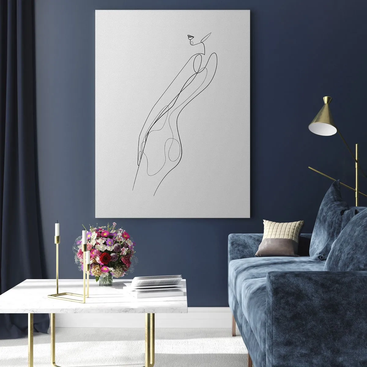Glastavla - Bild på glas - Bara en utfästelse - 50x70 cm