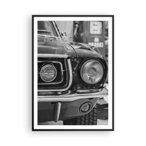 Affisch i svart ram - Kör hårt - 70x100 cm