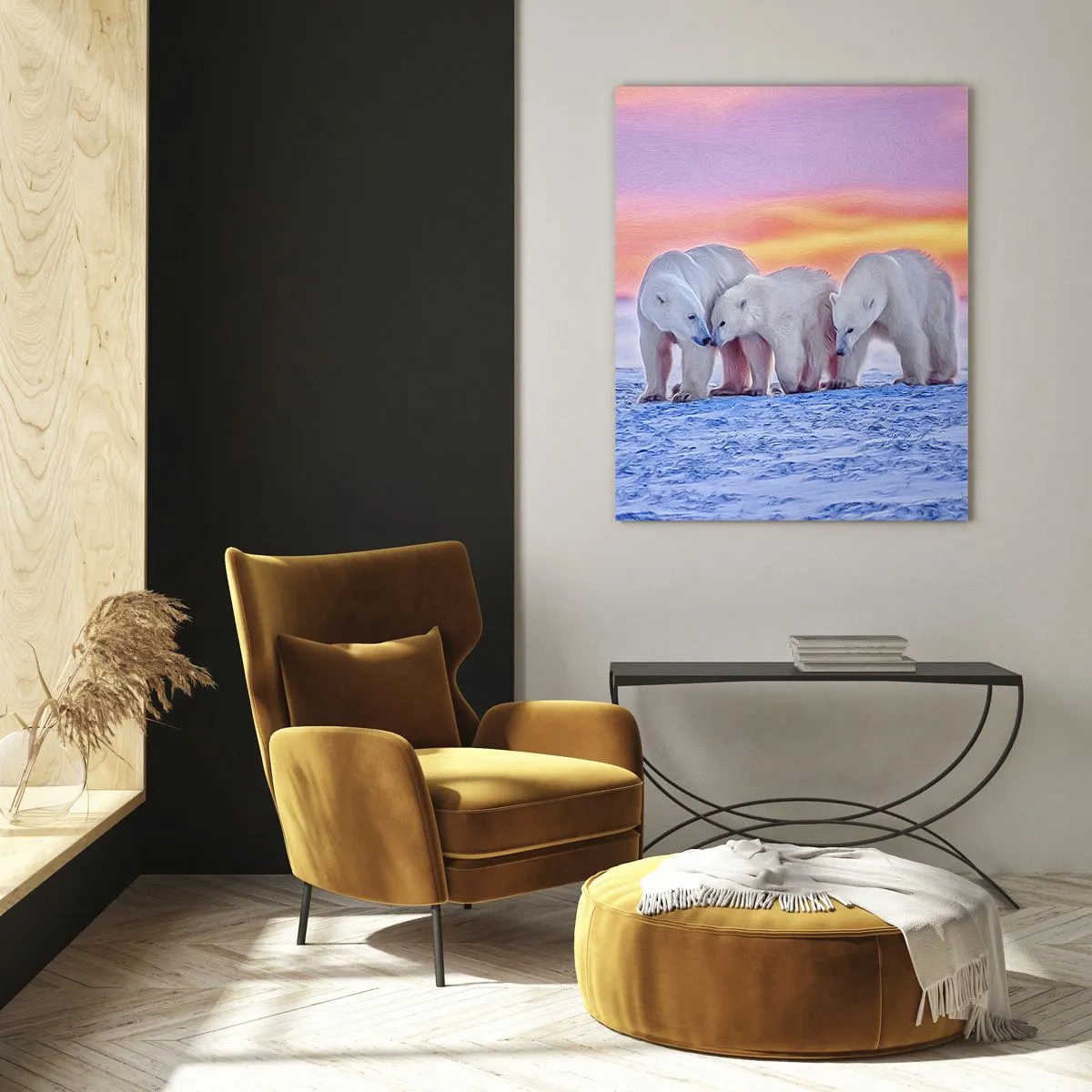 Glastavla - Bild på glas - Det räcker med familjevärme - 50x70 cm