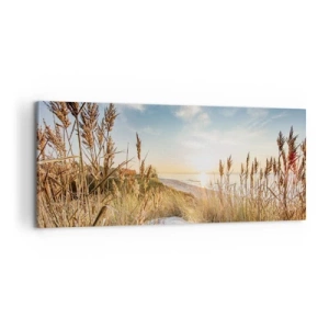 Canvastavla - Bild på duk - Nordlig strand - 100x40 cm