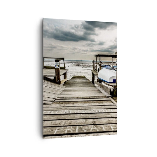 Canvastavla - Bild på duk - Stranden i norr - 70x100 cm