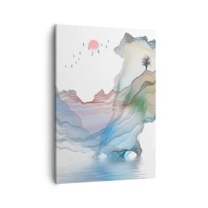 Canvastavla - Bild på duk - Mot kristallfjäll - 50x70 cm