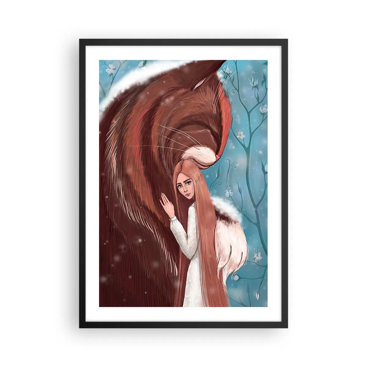 Affisch i svart ram - En känd närvaro - 50x70cm - Välkommen till sagan - Modern väggdekoration för vardagsrum och sovrum ARTTOR