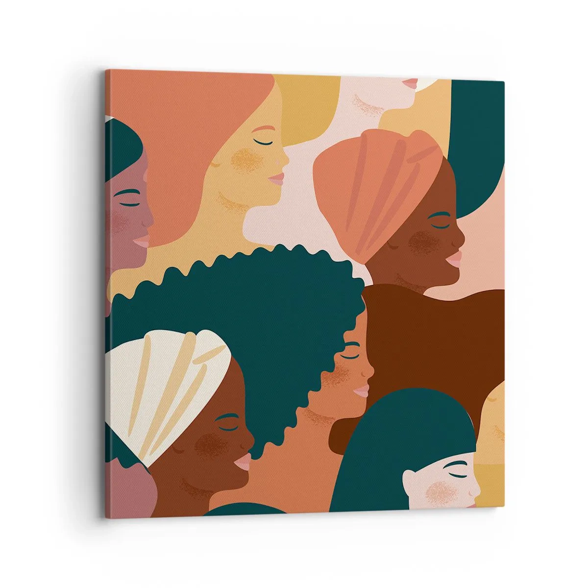 Canvastavla - Bild på duk - Endast kvinnlighet - 70x70 cm