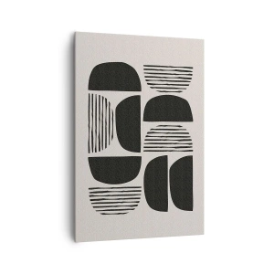 Canvastavla - Bild på duk - Arrangemang med halvor - 70x100 cm