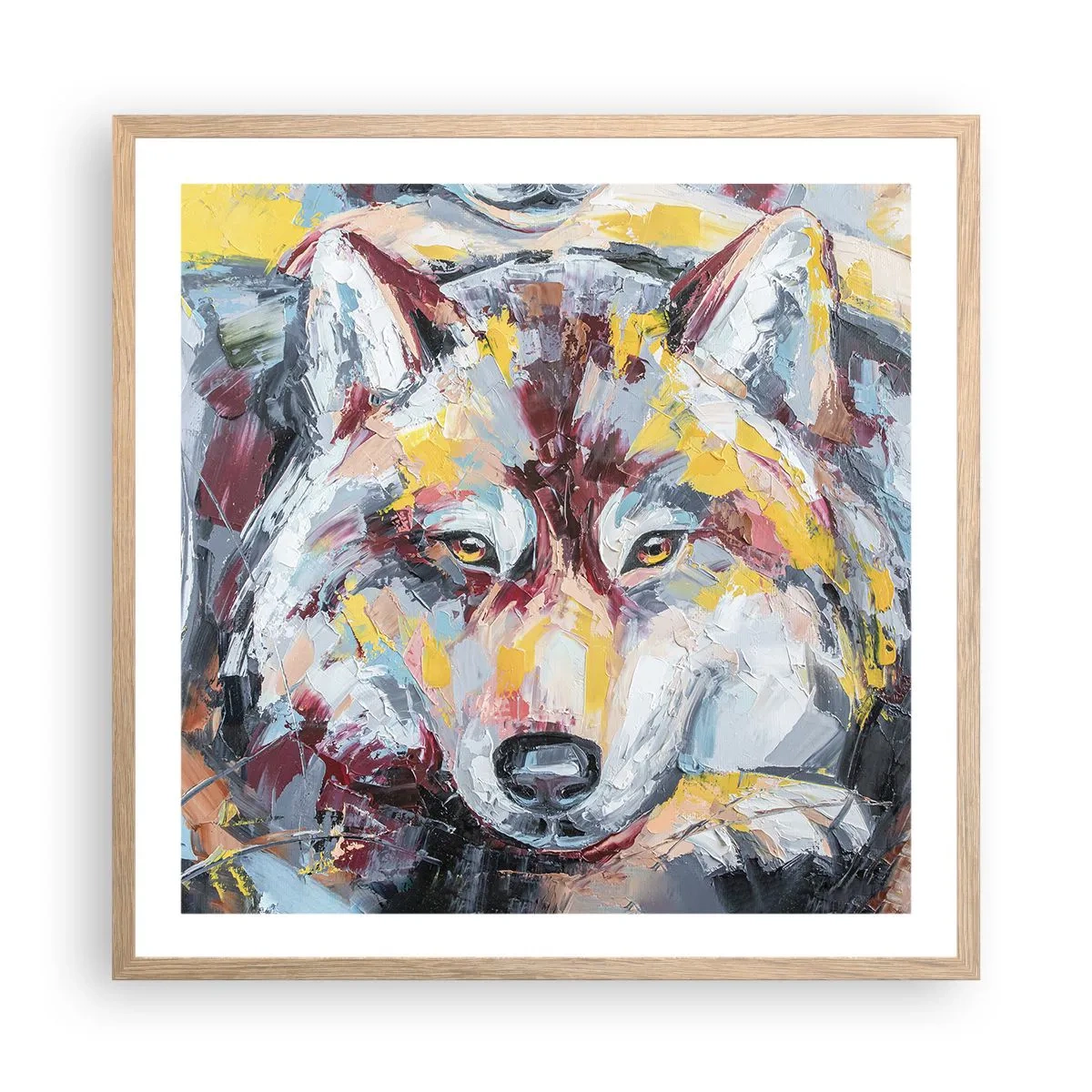 Affisch i ram av ljusek - Lugnt bland de närmsta - 60x60 cm