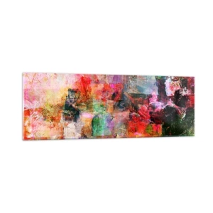 Glastavla - Bild på glas - En resa genom det rosa - 90x30 cm
